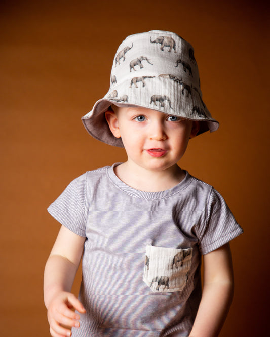 Sonnenhut/Musselin/Leinen/Buket Hat/Baby Kinder Sommerhut zum wenden