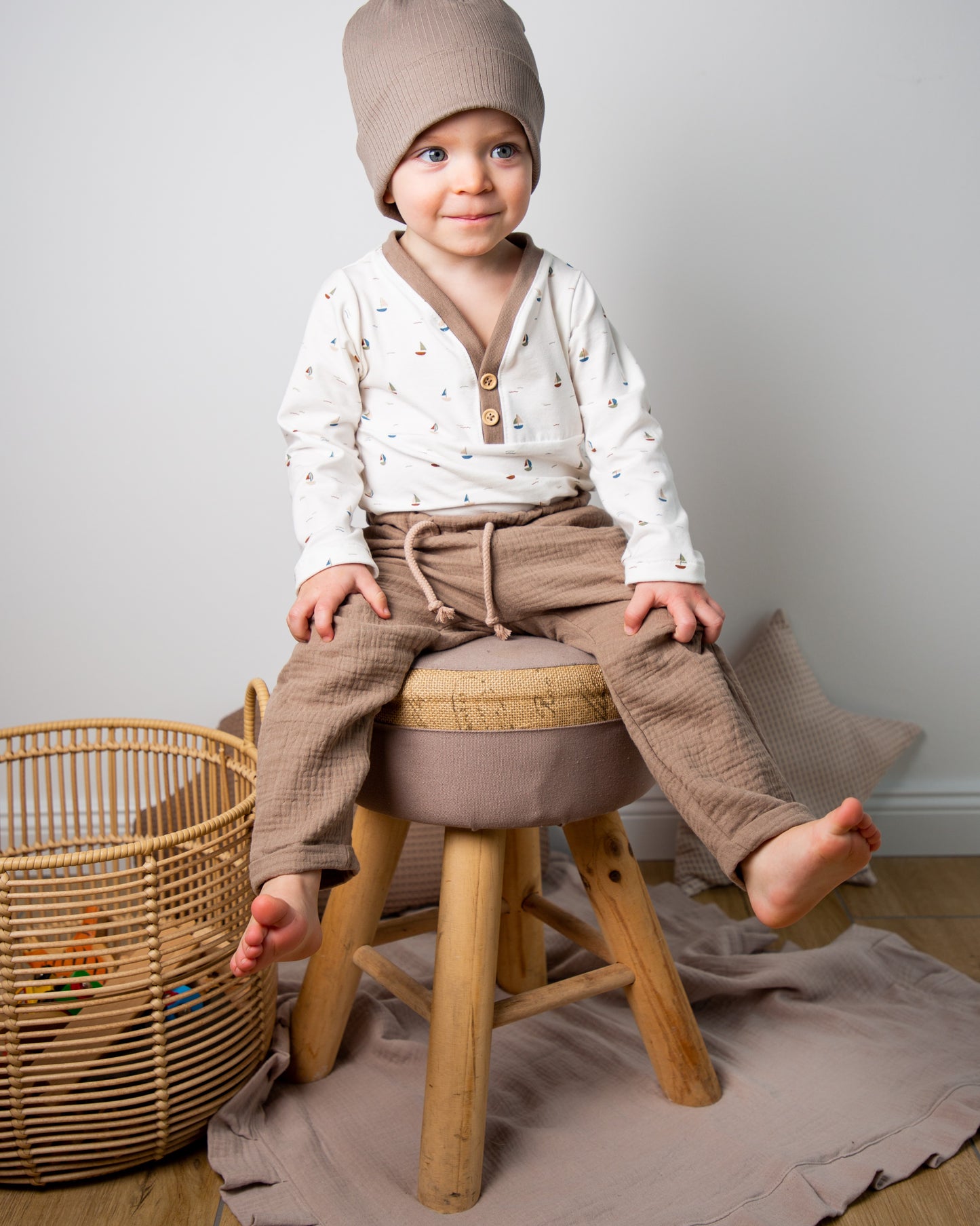 Musselin Hose/ Sommer Hose/ Baby/Kinder/ Beige/ verschiedene Größen