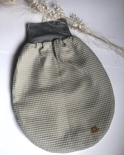 Pucksack Schlafsack Babyschlafsack verschiedene Größen Hellgrau/Grün