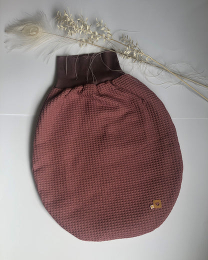 Pucksack Schlafsack Babyschlafsack verschiedene Größen Altrosa/Beige