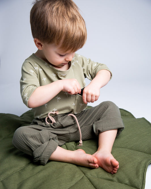 Sommershirt für Babys und Kinder in Grün, Jersey, lässiger Look
